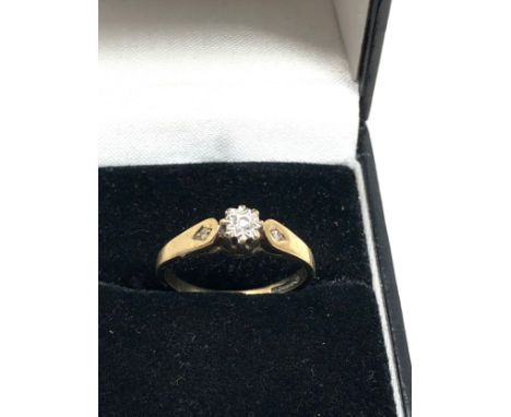 9ct gold vintage diamond ring (1.7g) 