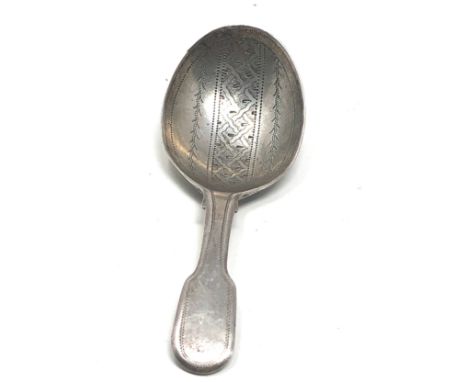 Antique georgian silver tea caddy spoon 