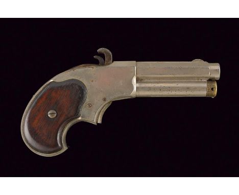 dating: 1871 - 1888 provenance: USA, Octagonal, rifled, cal. 32 rimfire extra short barrel, with round nozzle, address and 18