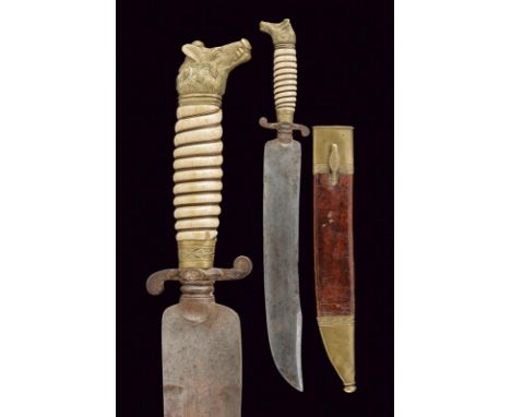 dating: 19th Century provenance: Italy, Wide, single-and false-edged blade, engraved with rinceaux at the forte; iron 'S'-qui