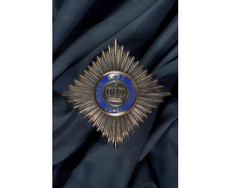 dating: circa 1900 provenance: Prussia, Plaque of the second class, in silver with gilded and enameled center. On a vertical 