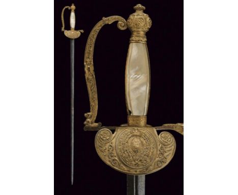 dating: 1855 provenance: Kingdom of the Two Sicilies, Straight, double-edged blade of lozenge section, first part grooved in 