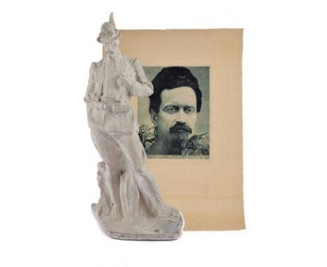 dating: First half of the 20th Century provenance: Italy, Plaster sculpture, with caption and author signature, certainly a p