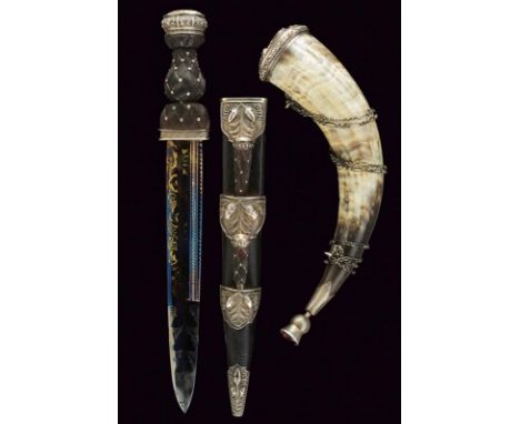 dating: 19th Century provenance: Scotland, Straight, single-edged blade, with blueing, carved with flower drawings at the tip