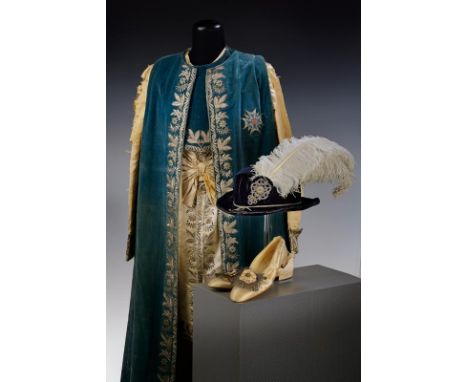 dating: 1820 provenance: Bavaria, Dress of the Order Commander, composed of tails, belt, shoes, cloak with collar and hat. Ta