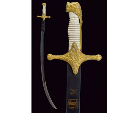 dating: circa 1900 provenance: Ethiopia, Curved, single-edged blade with triple fuller, completely finished at the forte and 