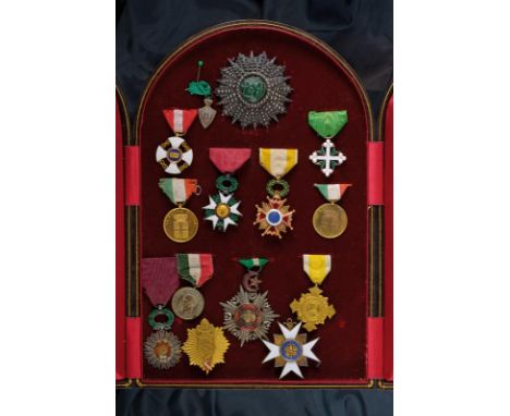 dating: 19th/20th Century provenance: Different countries, Insiede: Order Nishan al-Iftikar, an imperial russian silver decor