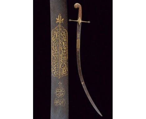 dating: 19th Century provenance: Turkey, Curved, single-edged bade, probably in damask, with break restored in antique times,
