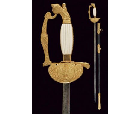 dating: Second quarter of the 20th Century provenance: Italy, Straight blade, engraved with rinceaux, trophies and with Savoy