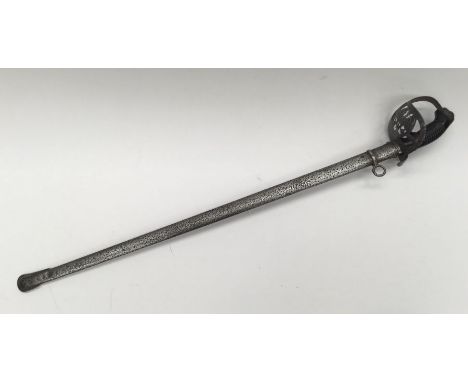 A Prussian 1889 pattern troopers sword, by Weyersberg Kirschbaum & Co Solingen. Steel hilt with Prussian eagle motif, and rib