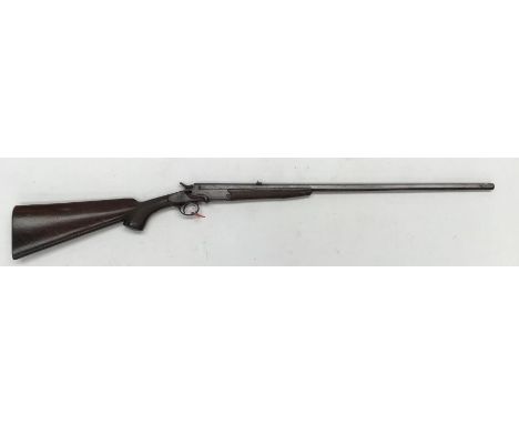 Single Barrel shotgun with octagonal barrel by F. Rhodes of Scarborough, barrel marked 297/230, barrel has also been plugged/