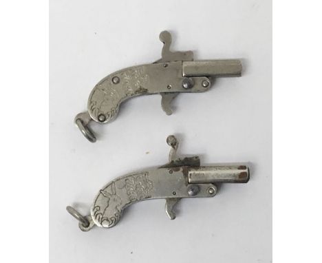 An unusual pair of miniature Berloque percussion pistols, likely of Austrian manufacture from the first quarter of the 20th c