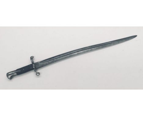 A scarce 1856/58 yatagan bayonet for the 1853 pattern Enfield rifle. Its lack of issue markings would suggest it was destined