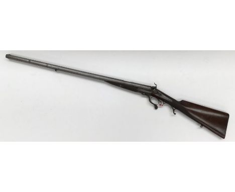 Early .577 Breech-Loading Hammer Double Barrelled Big Game Rifle by G. West of Retford, 30” fine twist barrels, bulge to R/H 