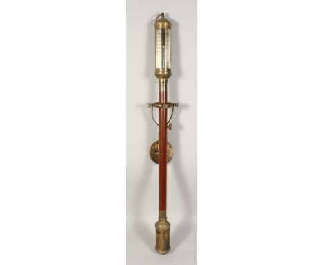 A GOOD SHIP'S BAROMETER by ROSETTI, LONDON. 36ins long