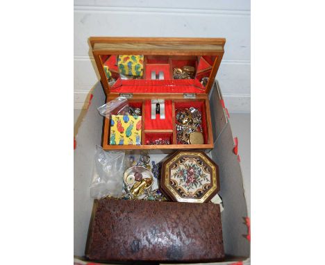 BOX CONTAINING COSTUME JEWELLERY