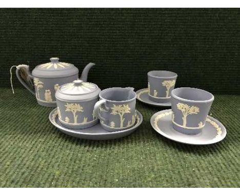 A tray of Wedgwood International society Brewster Cream jug, lidded sugar basin and tray, limited edition number 18/250, sign