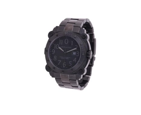
	
		HAMILTON, KHAKI BELOW ZERO, REF. H785850
		A BLACK PVD COATED STAINLESS STEEL BRACELET WATCH WITH DATE, CIRCA 2008
		Mov