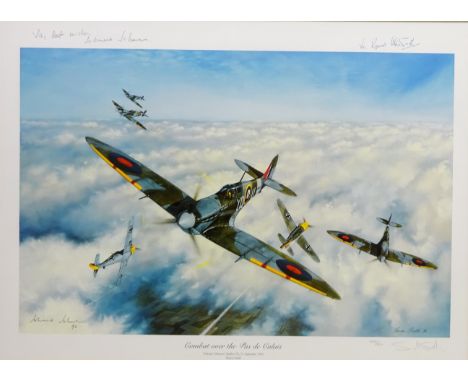 'Combat over the Pas de Calais - Johnnie Johnson's Spitfire Vb, 21st September 1941', limited edition colour print No.494/500