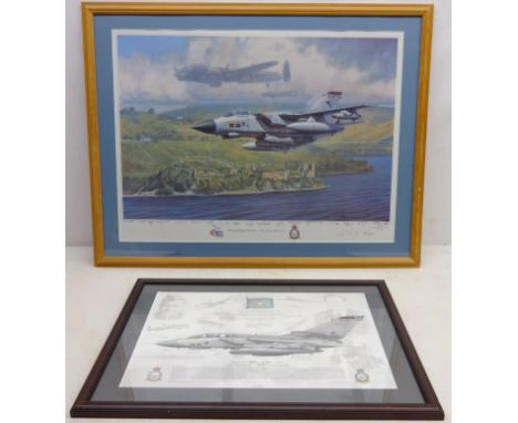 'Providing Cover - The First 60 Years', limited edition colour print after Ronald Wong, signed by the artist and 617 squadron