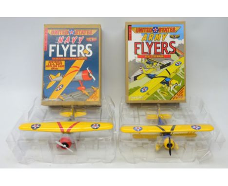 Ertl diecast metal 'Army Flyers' Stearman &amp; 'Navy Flyers' Lockheed model aeroplanes, both mint boxed (2) Condition Report