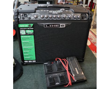 6 line Spider Jam amplifier with foot pedal