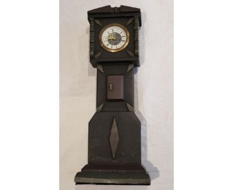 Slate mantle clock - H: 36cm