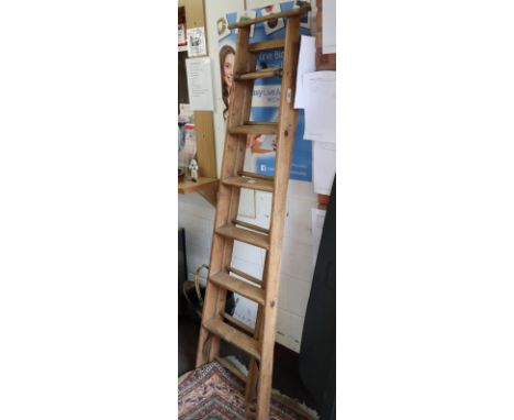 Vintage wooden step ladder by H.C.Silingsby of Paris