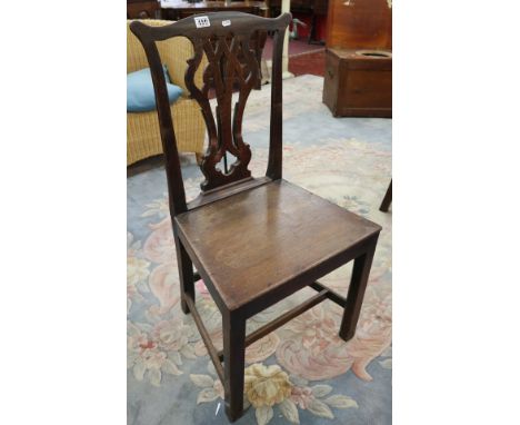 Early oak Chippendale style chair