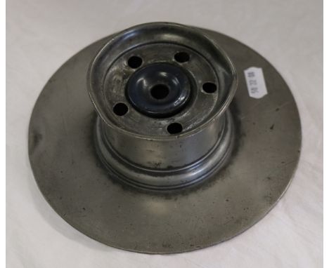Antique pewter inkwell