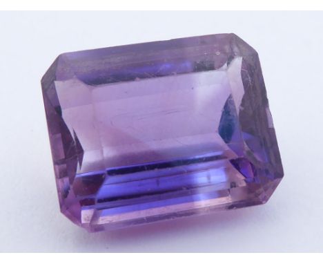 A loose emerald cut amethyst, approx. 17 carats (VAT will be charged on the hammer on this lot)