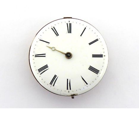 An early 19th century cylinder fusee watch movement by Justin Vuillamy, London, the pierced and engraved balance cock with ma