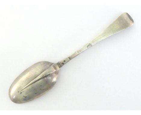 A George I Irish silver rat-tail table spoon by John Hamilton, Dublin, 1715, 19.9 cm. long, wt. 67 gm. Crowned harp and maker