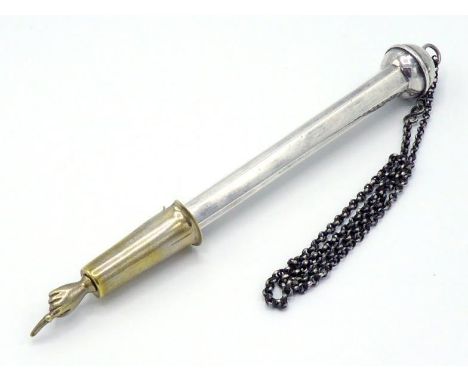 Judaica:- a  silver Torah pointer, Yad, probably Polish, second quarter of 19th century, maker's mark a script monogram, G?, 