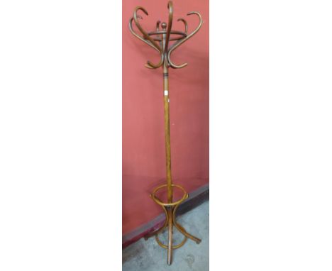 A bentwood coat stand