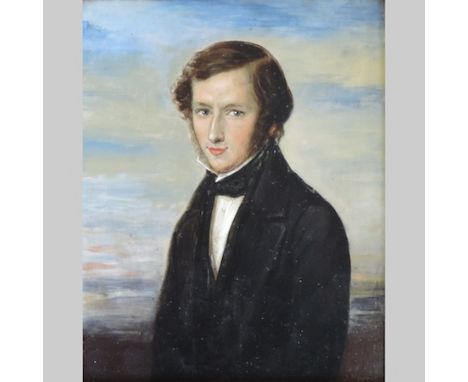 J. Harris, 20th century, portrait of a young gentleman, oil on board, 24 x 19cm