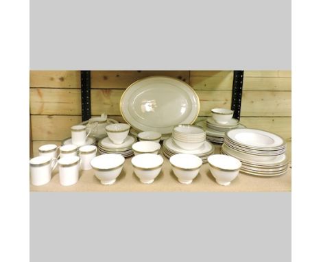 A Royal Doulton Clarendon pattern, tea, dinner and coffee service