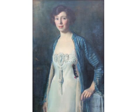 Sir Oswald Birley R. A. (British, 1880-1952), Portrait of Daisy Williams-Wynn, Oil on canvas, Signed and dated 1921 lower rig