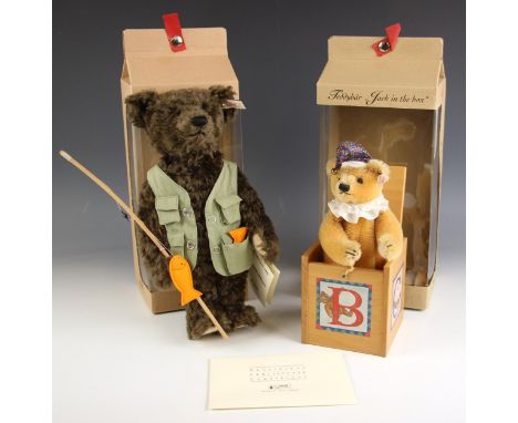 A limited edition Steiff 'Fisherman' teddy bear, numbered 485 of 1000, in associated box; witha limited edition Steiff Teddyb