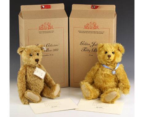 A limited edition Steiff 'Golden Jubilee Teddy Bear', numbered 1098 of 2002, in original box with certificate of authenticity