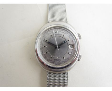 A gent's stainless steel Jaeger LeCoultre Memovox automatic "Speed Beat" wristwatch, circa 1970's, no. 1275094, silvered dial