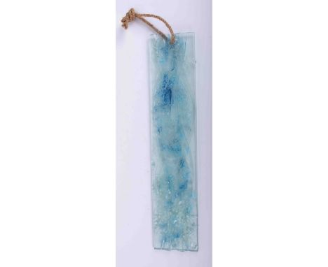 Jo Downs, a rectangular art glass wall plaque, 69cm x 14cm, circa 2009/2010.
