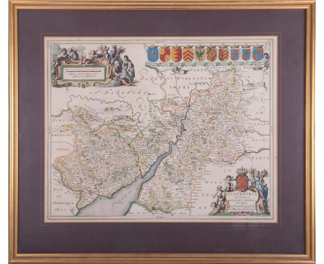 Gloucestershire &amp; Monmouthshire. Jansson (Jan), Glocestria Ducatus cum Monumethensi Comitatu Glocester Shire &amp; Monmou