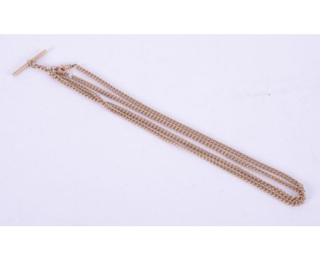 A 9ct gold watch chain, approx. 25.9g.
