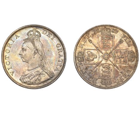Victoria (1837-1901), Double Florin, 1887, Arabic 1 in date (ESC 2697; S 3923). Light surface marks, otherwise extremely fine