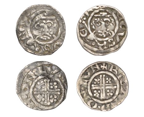 Richard I (1189-1199), Pennies (2), both class IVa, London, Aimer, aimer · on · lvnd, obv. reads re for rex, 1.00g/6h (SCBI M