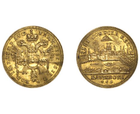 Germany, REGENSBURG, Free City, Ducat, undated [1792-1803], 3.48g/12h (KM. 467; F 2571). Slightly creased, some light scratch