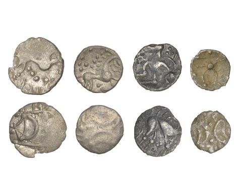 ICENI, Uninscribed issues, Unit, Boar/Horse type, boar right, pellets below, rev. horse right, three pellets above, cog wheel