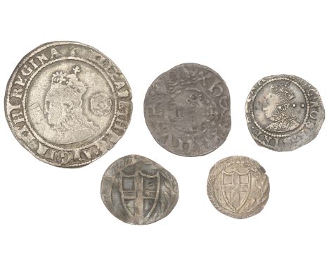 Henry III, Short Cross coinage, Penny, class VId, Canterbury, Simon, 1.22g/11h (S 1355C); Elizabeth I, Fourth issue, Sixpence