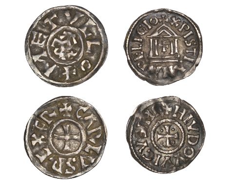 France: Carolingians, Louis the Pious (814-840), Denier, uncertain mint, rev. temple, 1.74g/7h (MEC 791ff); Charles the Bald 